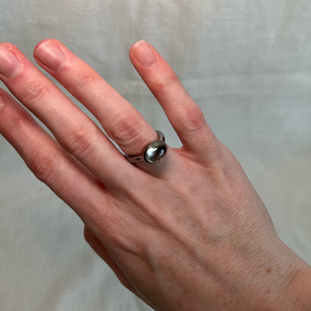 Sterling Silver Clear Quartz Ring Size 6 - Picture 4 of 7